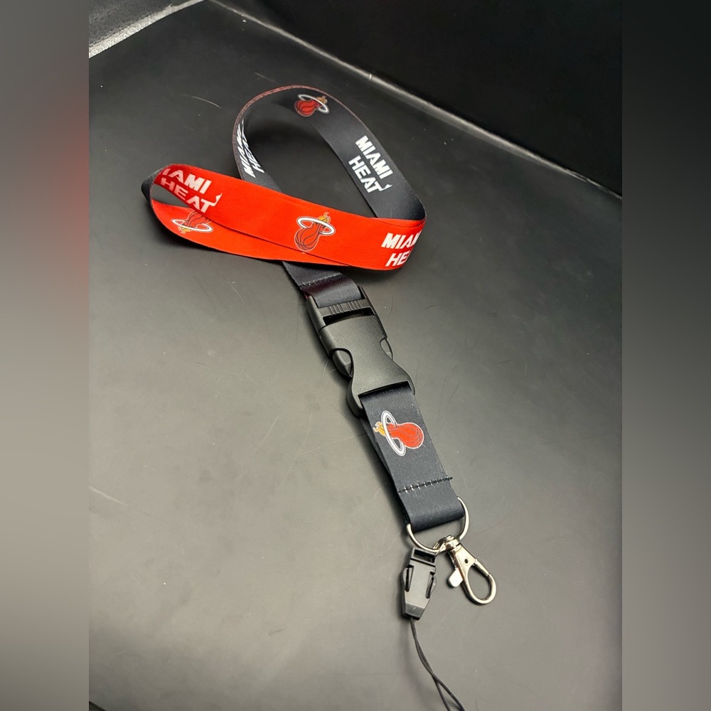 NBA Miami Heat Red and Black Lanyard